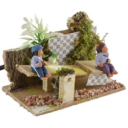 Niños en columpio serie 10 cm en movimiento