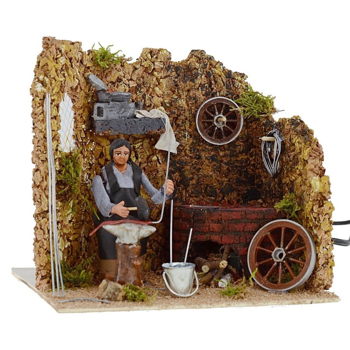 Locksmith in motion with working fire series 10 cm