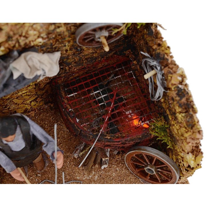 Locksmith in motion with working fire series 10 cm