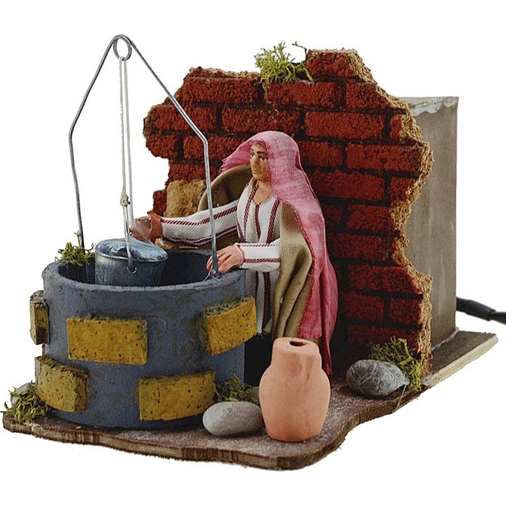 Oriental woman at the well 8 cm in movement