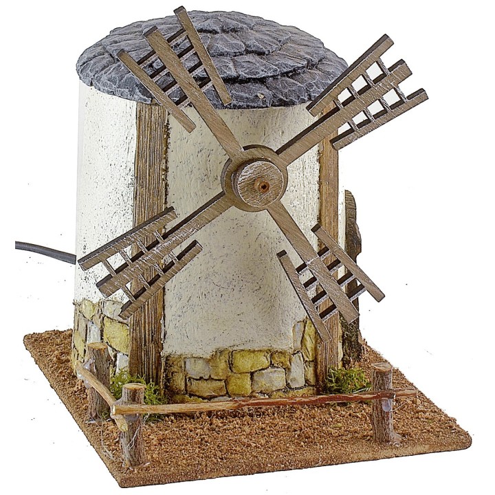 Molino de viento circular con aspas funcionales de 13,5x15,5x15
