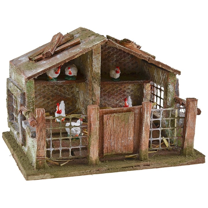 Pollaio per presepe cm 19x14,5x13 h