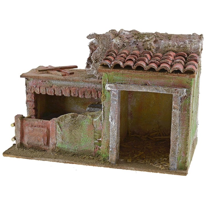 Doppia stalla con recinto cm 27x15x18 h
