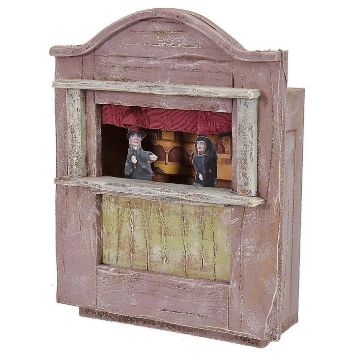 Teatrillo con marionetas de 16,5x7x18,5 cm de altura para