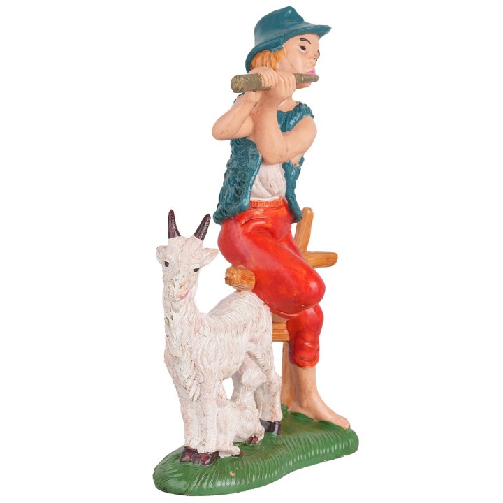 Pifferaio con cabras 15 cm Euromarchi