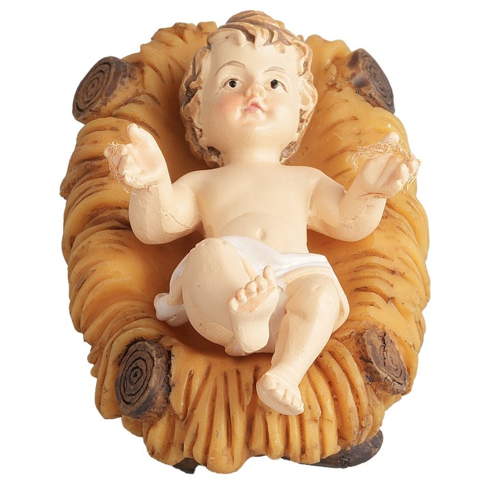 Gesù bambino con culla 5x3,5 cm consigliato per statue 15 cm