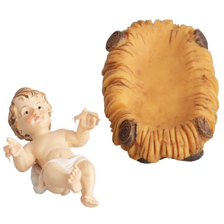 Jesús niño con cuna 5x3,5 cm recomendado para estatuas de 12 cm