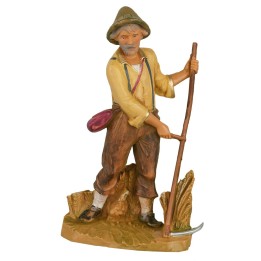 Farmer with scythe 12 cm Fontanini