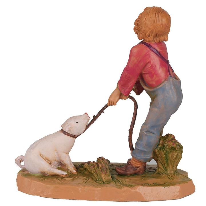 Bambino con maiale serie 12 cm Fontanini