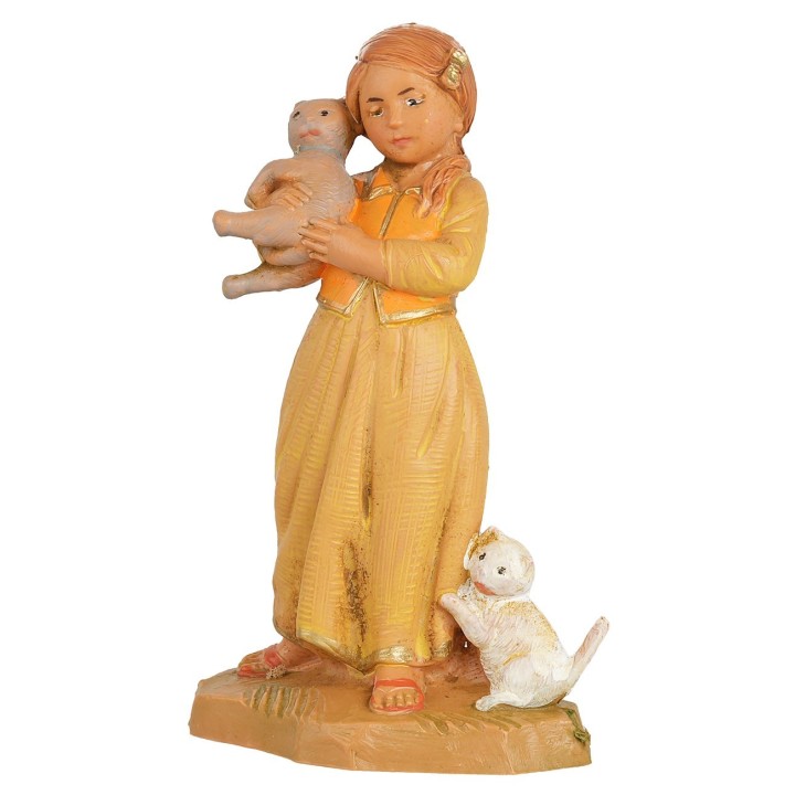 Niña con gatos serie 12cm Fontanini