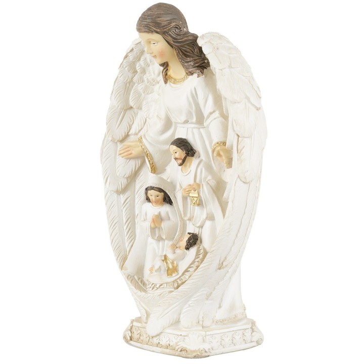 Natividad con ángel cm 7,5x8x22,5 h.