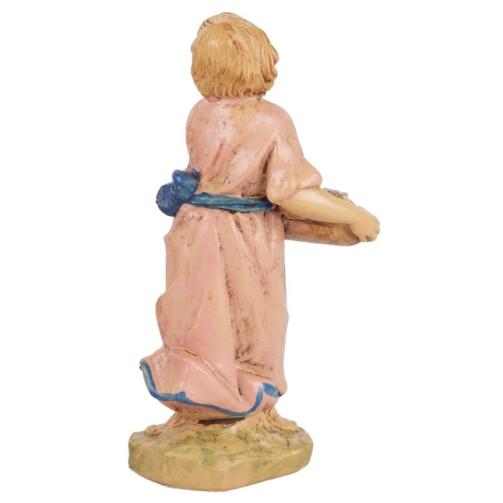 Woman with fish basket 10 cm Euromarchi lux