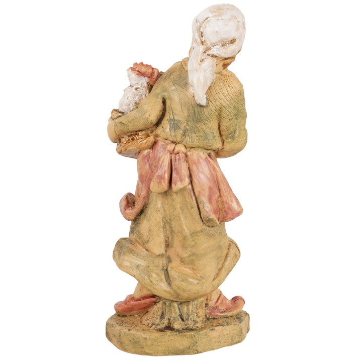 Donna con cesta di galline 10 cm Euromarchi lux