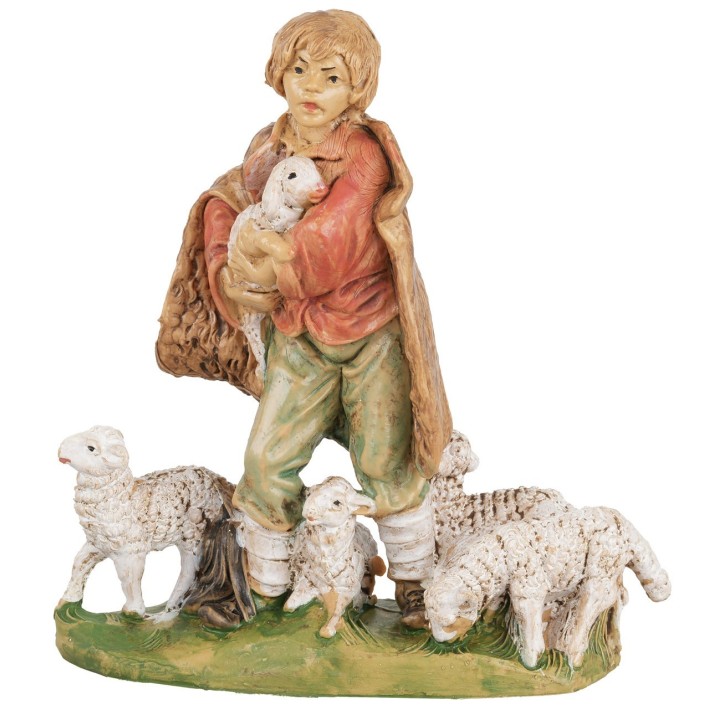 Pastor con ovejas 10 cm Euromarchi lux