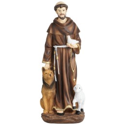 Saint Francis 12 cm in resin