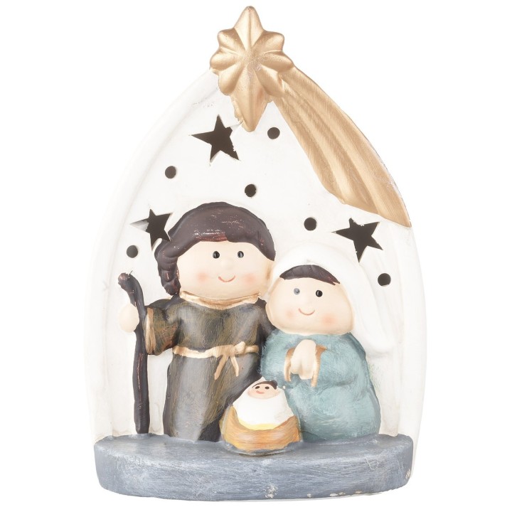 Natividad Naïf iluminada cm 10,5x8x16 h