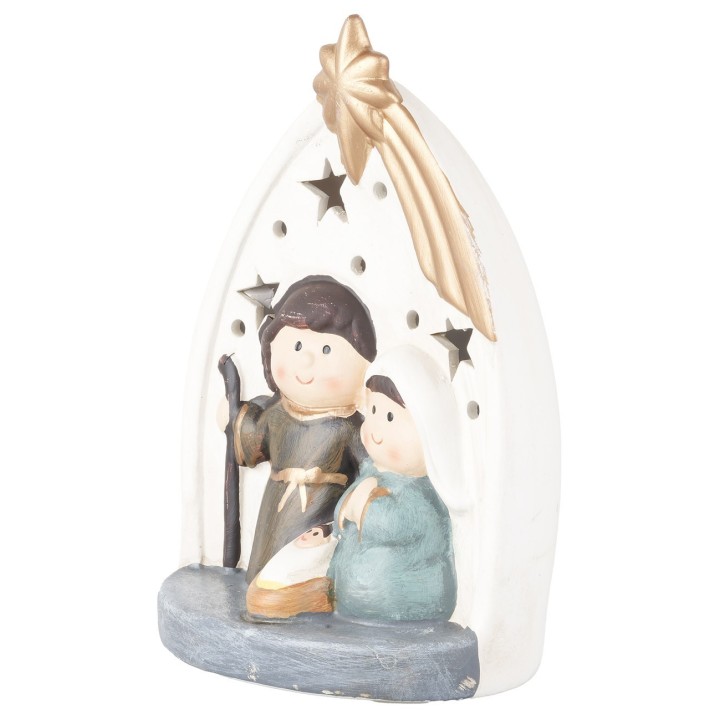Natività Naïf illuminata 16 cm
