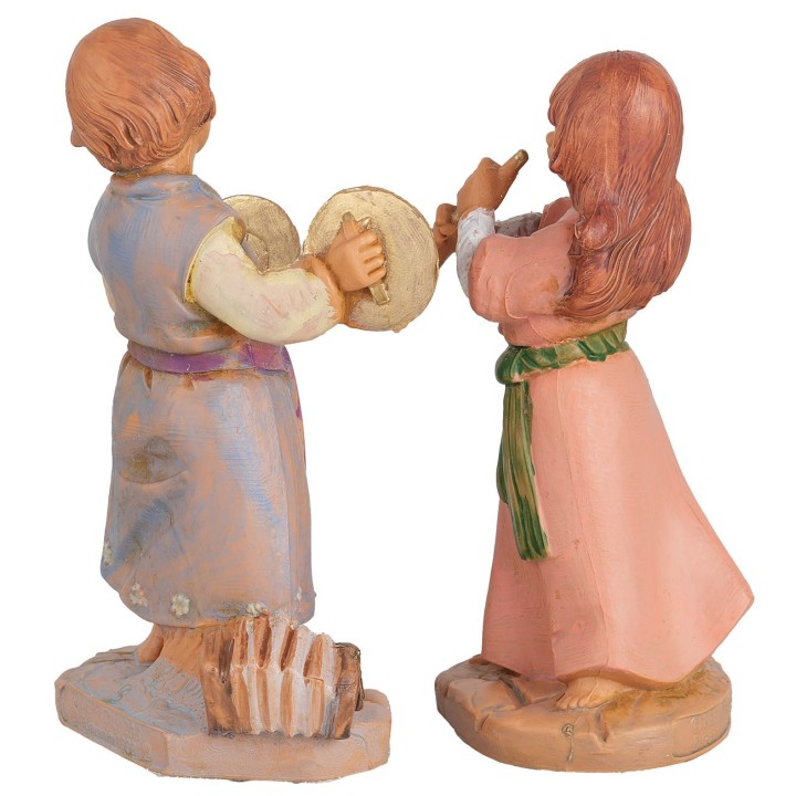 Duo bambini musicisti della serie 12 cm Fontanini