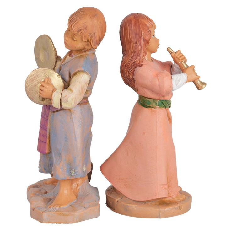 Duo bambini musicisti della serie 12 cm Fontanini