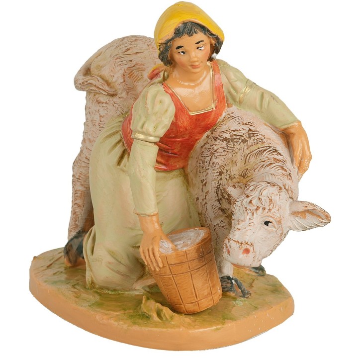 Joven con ternero serie 12 cm Fontanini