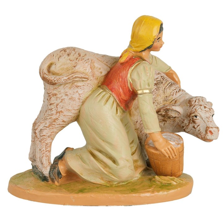 Young man with calf, series 12 cm, Fontanini