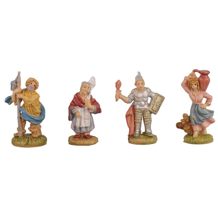 Set 8 statuine presepe 4 cm Euromarchi
