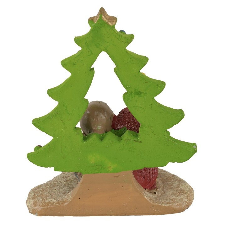 Naïve Nativity with tree in resin 6x3x8 h