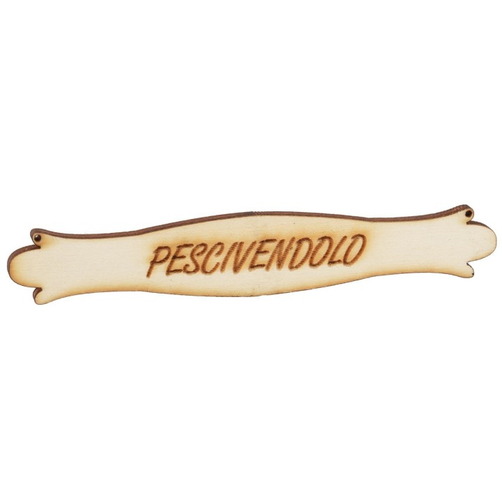 Letrero de belén en madera de 10,5x1,7 cm disponible con