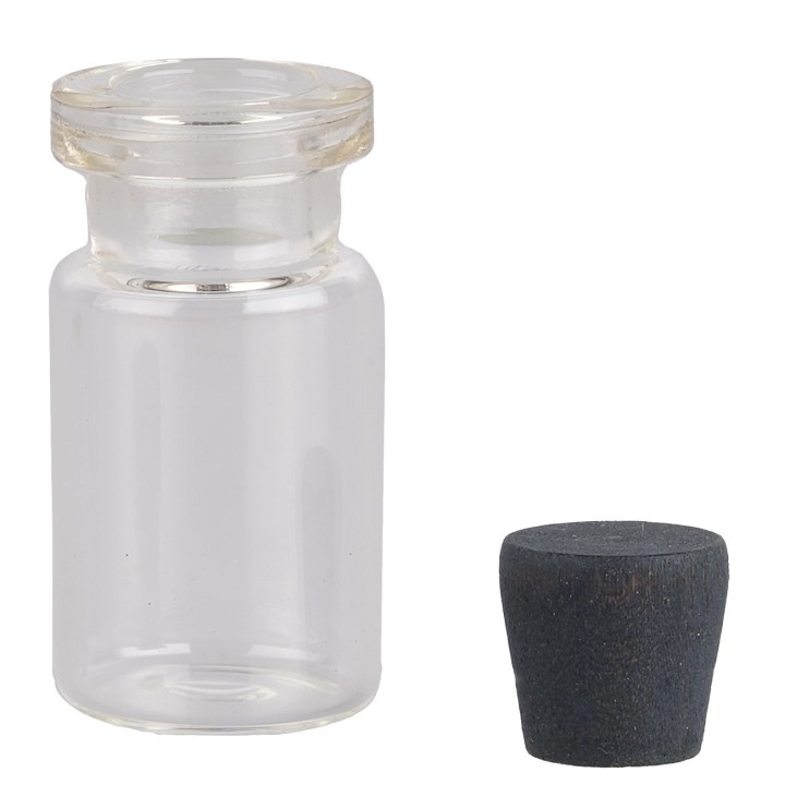 Tarro de vidrio con tapa abatible de 2,5 cm