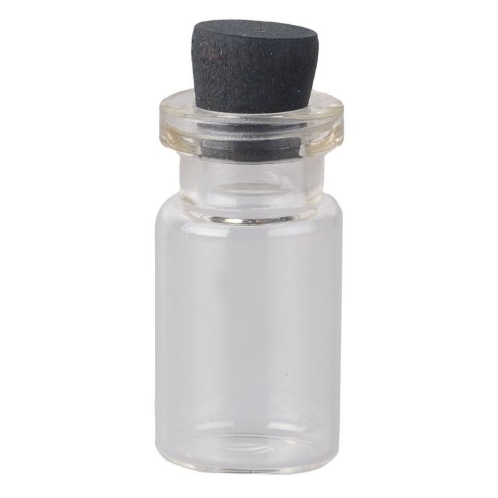 Tarro de vidrio con tapa abatible de 2,5 cm