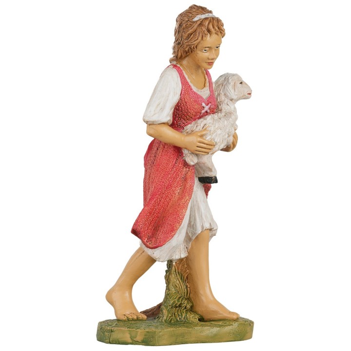 Shepherdess with lamb in her arms 30 cm Euromarchi