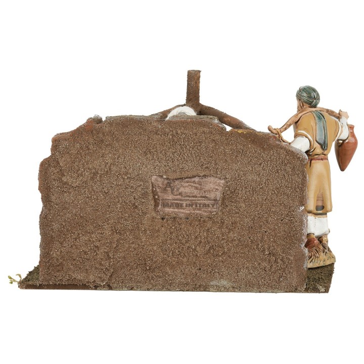 Rustic well, 15x9x10 cm h