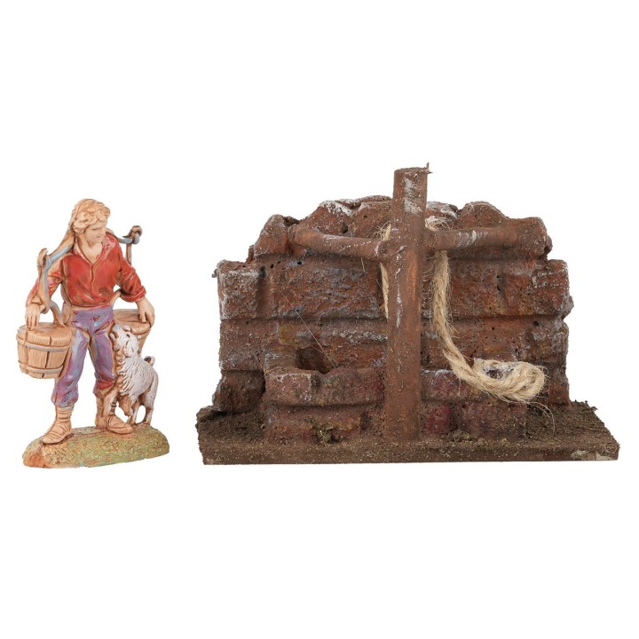 Rustic well cm 9x5x6 h