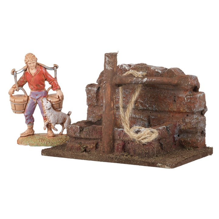 Rustic well cm 9x5x6 h