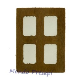 Ventana de madera pequeña de 3,5x4,5 cm