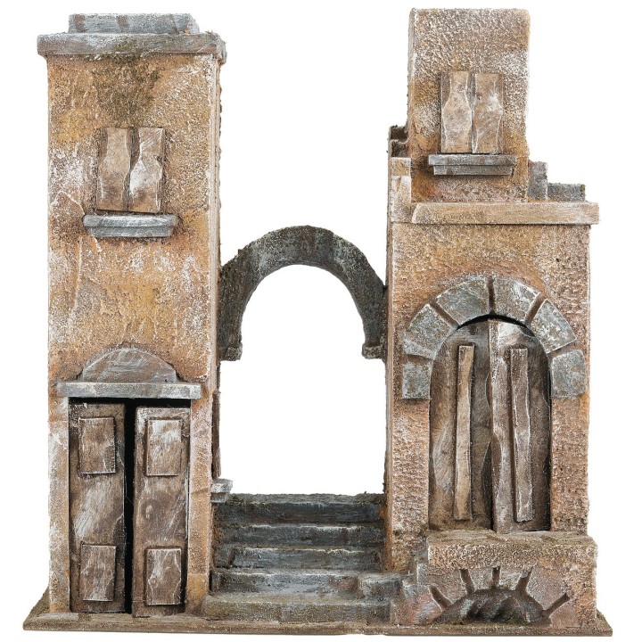 Palestinian building with staircase, dimensions 21x15x31.5 cm
