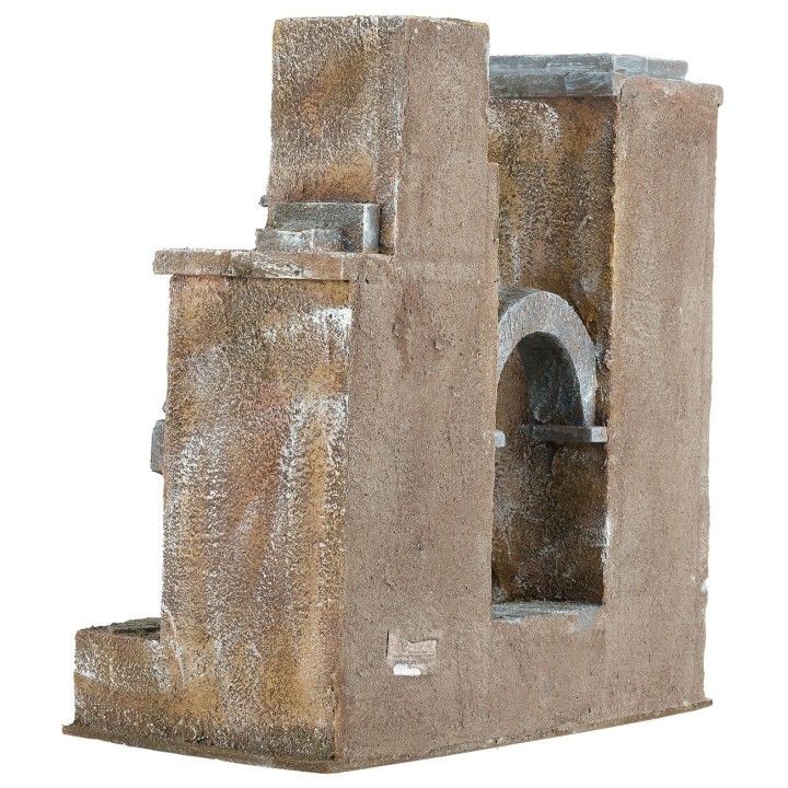 Palazzo palestinese con scalinata cm 21x15x31,5 h
