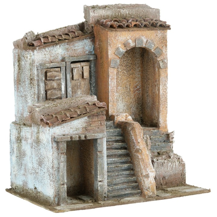 Gruppo di case per statue serie 10 cm