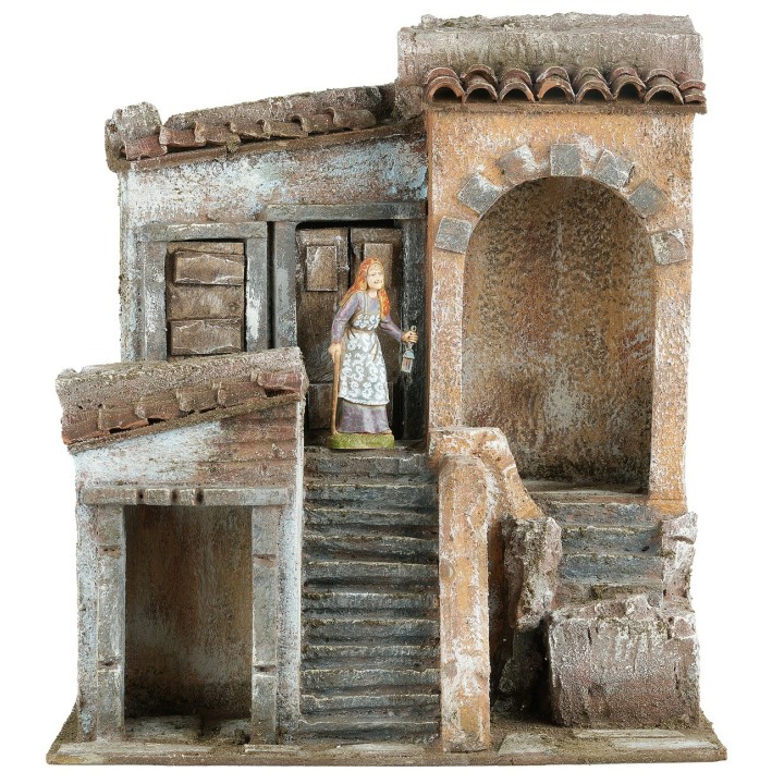 Gruppo di case per statue serie 10 cm