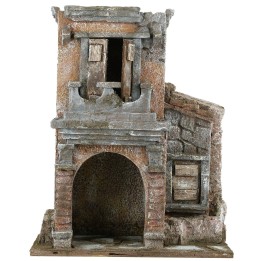 House with balcony for 10 cm series statues