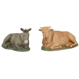 Set asino e bue serie 12 cm Landi Moranduzzo