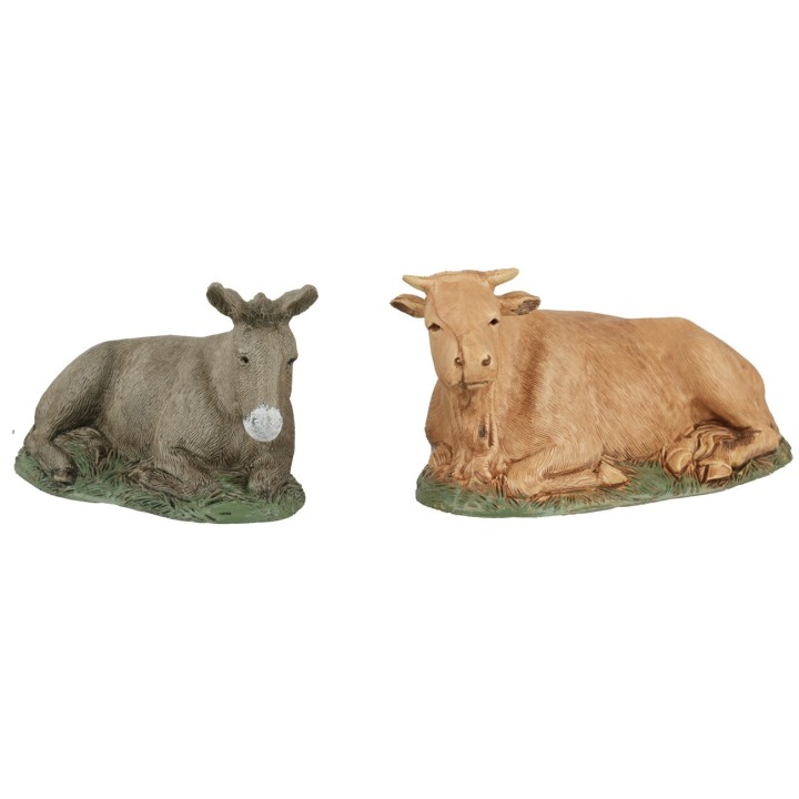 Set asino e bue serie 12 cm Landi Moranduzzo