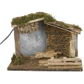 Capanna rustica illuminata per statue serie 10 cm