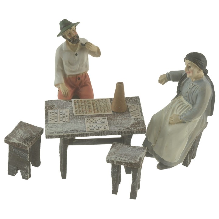 Tavolo con tombola per statue cm 10