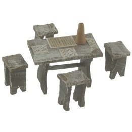 Mesa con juego de bingo para estatuas cm 10