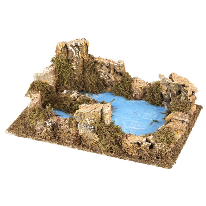 Lake with rocks 20x14x7 cm