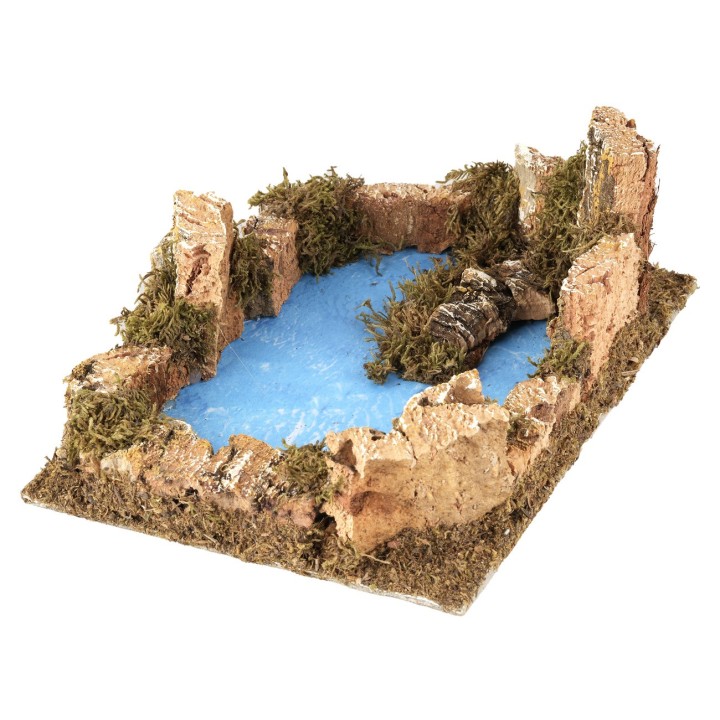 Lake with rocks 20x14x7 cm