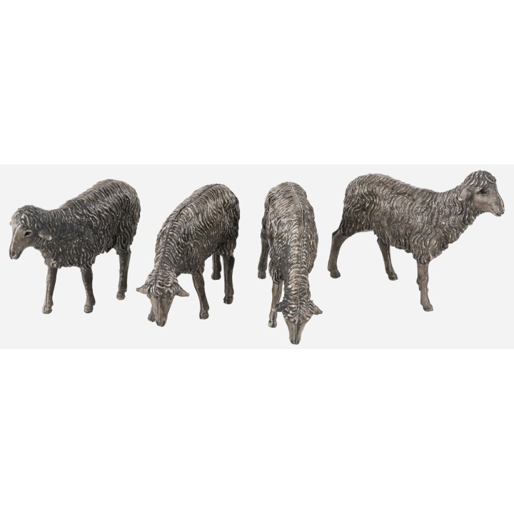 Set de 4 ovejas negras de la serie 12 cm Landi Moranduzzo
