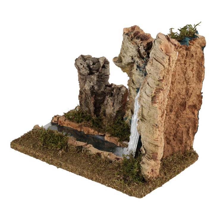Waterfall in the rock with river depth effect cm 15x24x22 h