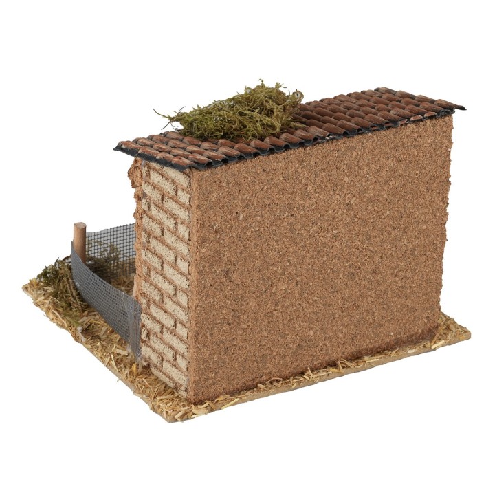 Stalla con recinto per animali 14x16x11,5 cm